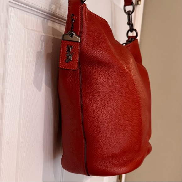 Coach 1941 Pebbled Leather Duffel in Chili - Picture 4 of 10